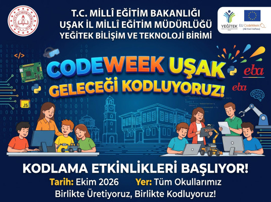 Uşak YEĞİTEK "Oyna, Kodla, Üret"  Codeweek Etkinlikleri